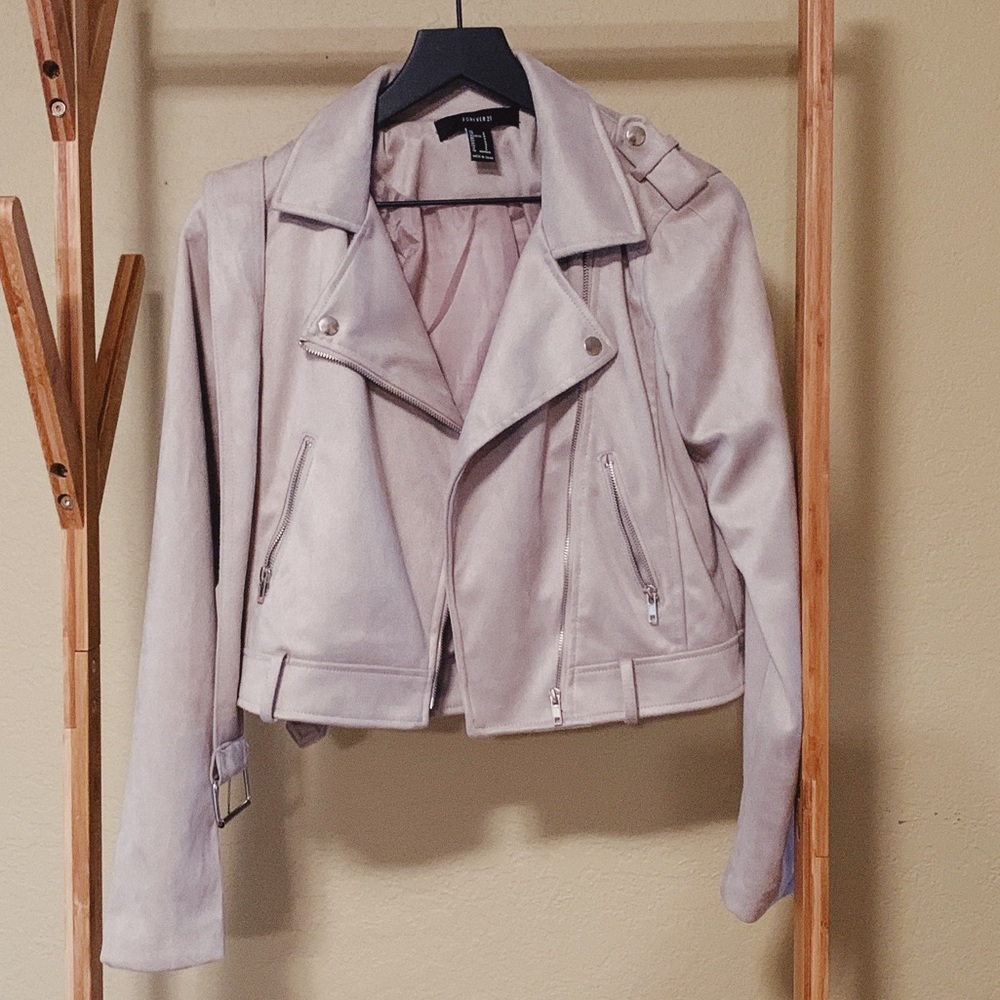 Suede Motorcycle Jacket w/optional Belt